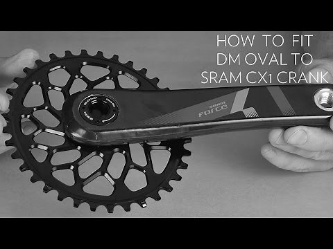 SRAM CX1 Crank conversion to oval direct mount absoluteblack chainring