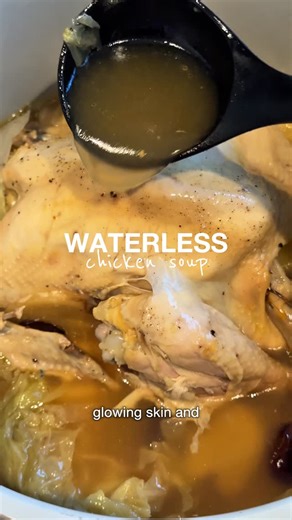 KARMEN TANG on Instagram: "With only 4 ingredients at the core and just 30 mins in the pressure cooker, this Waterless Chicken Soup recipe lives up to the hype. It’s clean, concentrated, and incredibly nourishing. Comment “WATERLESS” and I’ll send you the link to the exact pot I use, plus the full recipe with the dipping sauce and the specific healthier substitutes I use to make this meal even more nutrient-dense! I first saw this on @shishisimple and have tweaked the recipe to make it a more cl