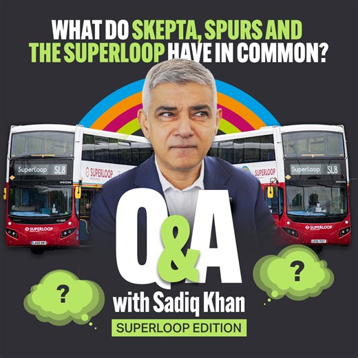 33K views · 530 reactions | What do Skepta, Spurs and the Superloop have in common? Today the SL1 Superloop route between North Finchley and Walthamstow starts, following the SL10 between Harrow and North Finchley that launched last month. | Mayor of London | Facebook