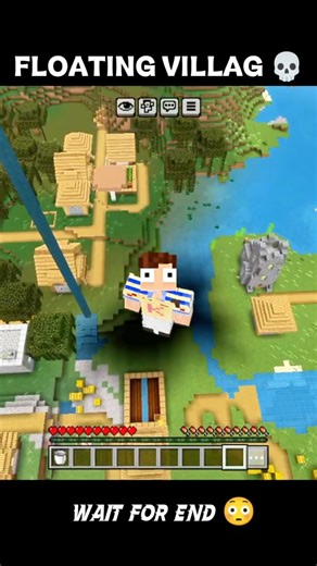 “Floating village seed 😳” #minecraft
