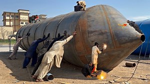 Manufacturing Process Of A Huge Silo Tank With Limited Equipments | Mechanical Skills