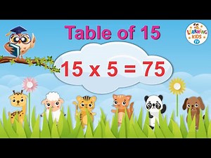 Table of 15 | Multiplication Tables for Kids | 15 ka Pahada | Maths Tables | Learning Kids TV