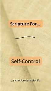 68 SELF CONTROL Scripture For Life, Vol 1
