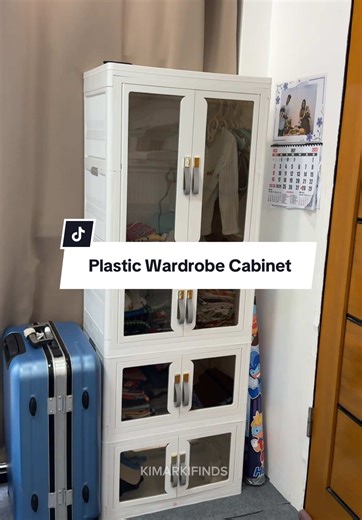 Folding Storage Cabinet for Kids Stackable, Space-Saving Organizer wardrobe cabinet #wardrobecabinet #babyclothes #babycloset #cabinets #storagecabinet #cabinetforkids