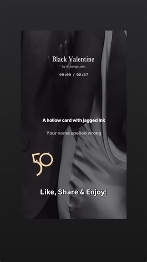 XL Songs Ann | Song Writer, Music Composer & Producer on Instagram: "“Black Valentine” is a bold pop-rap track driven by bounce-drop energy and techno beats, flipping romance into power, attitude, and late-night club intensity with sharp vocals and fearless production. Finally 50th Track is released ❤️ #music #instagram #explore #focus #fyp"