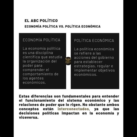 ABC Político: Economía Política Vs. Política Económica