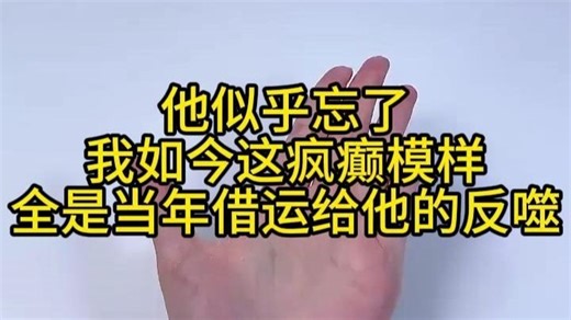 他似乎忘了，我如今这疯癫模样，全是当年借运给他的反噬