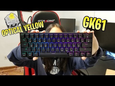 GK61 60% Mechanical Gaming Keyboard with Gateron Optical Yellow Switches Review