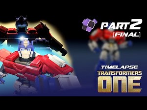 Making TRANSFORMERS ONE Orion Pax/Optimus Prime Minecraft Model timelapse (Part 2) FINAL