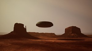 Alien Spaceship Hovering over Arizona