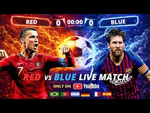 🇺🇸 Who Wins? 🏆Soccer Football LIVE Battle: Ronaldo 🇵🇹Vs Messi 🇦🇷& All Stars! Red🔴 Blue🔵