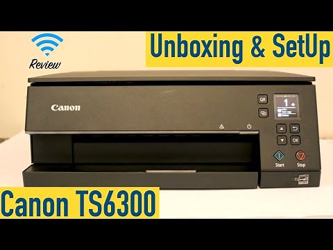 Unbox & Install Setup Ink Cartridges in Canon TS6300 All-in-one Printer, review !!