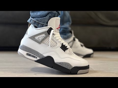 ABSOLUTE BANGER! AIR JORDAN 4 WHITE CEMENT RETRO Review & On Foot