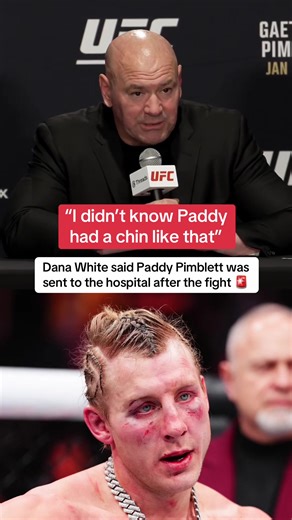 Paddy The Baddy was sent to the hospital after loss to Justin Gaethje 👀 (via @UFC) #ufc #mma #paddypimblett #justingaethje