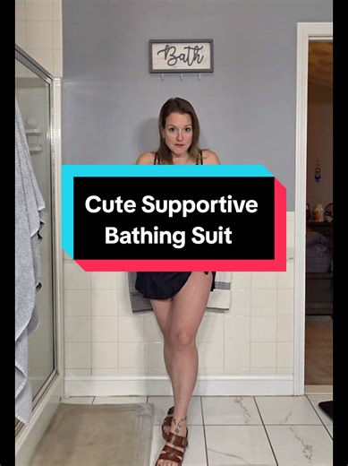 This cute supportive bathing suit is perfect for anyone who's going to be super active this summer! #tiktokshopcreatorpicks #stephmademebuyit #bathingsuit #tummycontrol #summerlooks