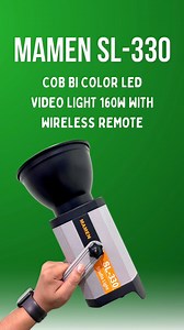Introducing Mamen SL-330 COB BI Color LED Video Light 160W with Wireless Remote 💡 Take your photography and videography lighting to the next level with the Mamen SL-330 – a professional-grade COB LED light designed for studio shoots, content creation, and live productions. ✅ Product Highlights: Brand: Mamen Light Type: BI Color (Cool & Warm) Power: 300W High Output Color Temperature: 2800K – 6500K CRI: ≥95 for True-to-Life Colors Dimming Range: 10% – 100% Light Source: COB Module Control: Wirel