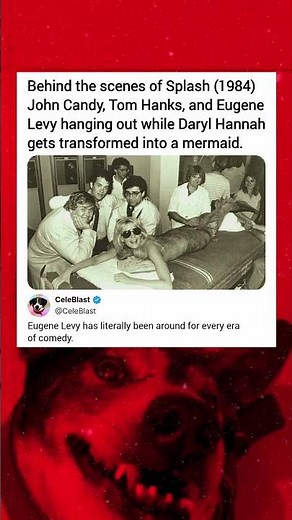 Behind the scenes of Splash (1984) John Candy, Tom Hanks, and Eugene Levy hanging out while Daryl