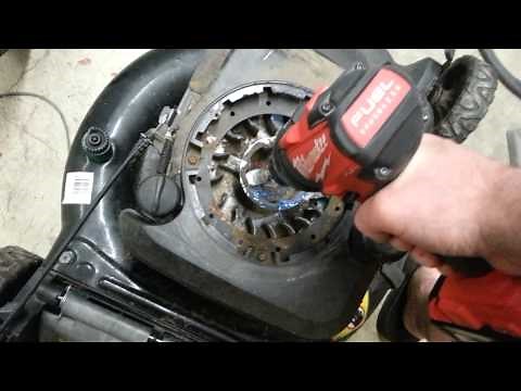 Starting Lawn Mower with Cordless drill
