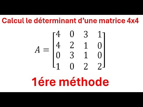 How to calculate the determinant of a 4x4 matrix 1st method