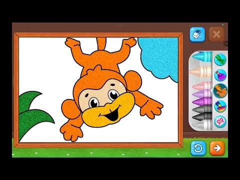 “Coloring a Monkey 🐒🍃 | Learn Colors for Kids | Tiny Color Tales”