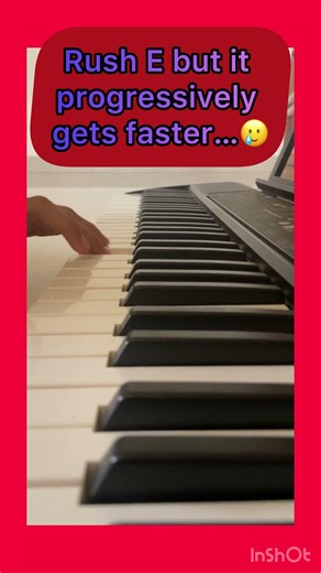 Rush E but it progressively gets faster and faster #piano #rushe