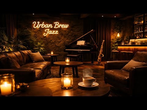 Modern Smooth Jazz Café ☕ Cozy Night Lounge Ambience with Relaxing Piano & Coffee Shop Vibes