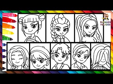 Dibuja Y Colorea A Los Personajes De Las Guerras K Pop: Huntrix Y Los Saja Boys 👩‍🎤✨👹🗡️🧑‍🎤 🌈 Dibujos