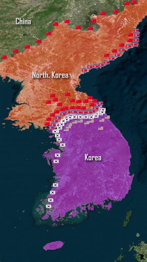 I simulated the Korean War (June 25, 1950 - July 27, 1953). #warmap #mapping #history