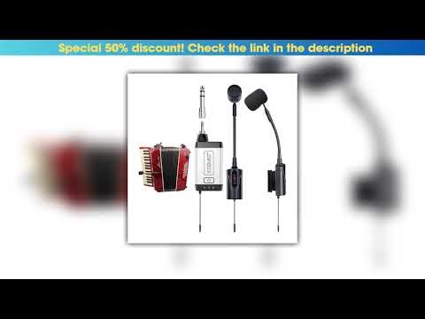 Get Wireless Accordion Microphone System, UHF for Button or Piano Accordion Recording Accordionist•