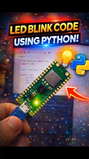 10 Lines Code 😱 LED Blink Using MicroPython ✅ Embedded C ❌