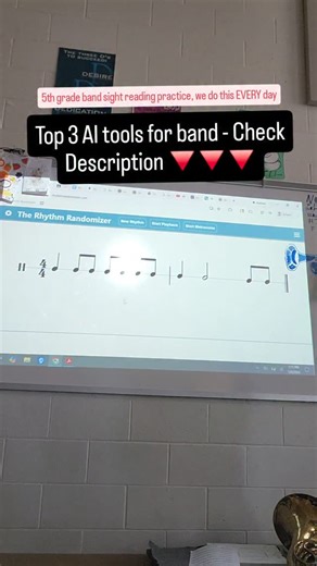 Matthew Raudebaugh on Instagram: "Top 3 AI tools to Improve Sight-Reading in Band 👀 1️⃣ musictheory.net – Rhythm Randomizer Lets you generate unlimited custom rhythms by time signature, note values, rests, and difficulty so students sight-read exactly at their level. 2️⃣ Sight Reading Factory Instantly creates brand-new, never-seen sight-reading excerpts for all instruments. 3️⃣ SightReading.app Generates random melodies and rhythms on demand, adjusting clef, range, key, and difficulty. #musice