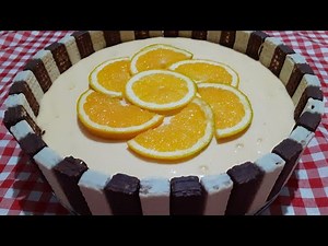 TORTA GELADA DE LARANJA COM BIS