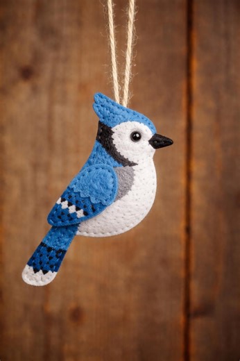 Beginner Blue Jay, Sewing Pattern, Ornaments, Felt, Tree, Christmas, Cute, Easy, Tutorial, Craft, Felt, Bird, Craft, Gift, Kids, Activity - Etsy UK