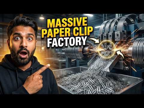 Inside the Giant Paper Clip Factory | How Paper Clips Are Made in Massive Quantities