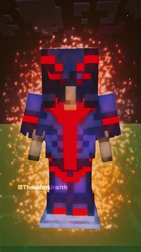 Crimson Overlord Armor Combo in Minecraft! 💀 (best Red Glow Combo) 😈 #minecraft #shorts
