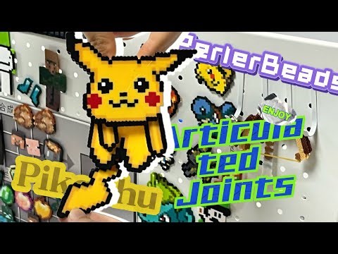 [Beginner's Tutorial]Teach U How to Make A 3D Pikachu with Movable Joints Using PerlerBeads in7mins!