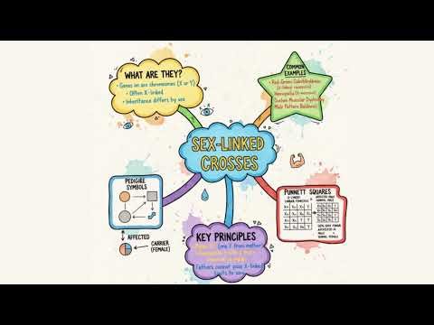 Sex-Linked Crosses | Genetics Mind Map | Biology Exam Notes