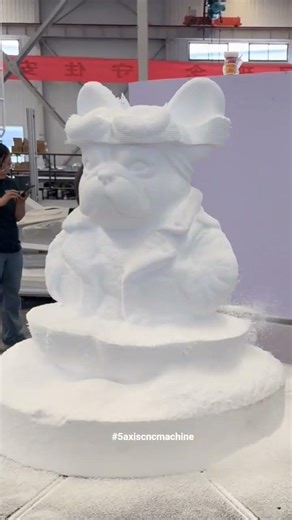 5 axis cnc router EPS foam bear sculpture carving for events planing