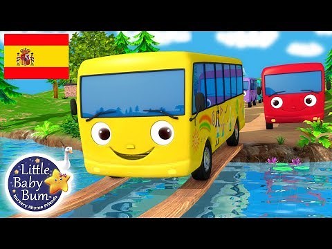 Canciones Infantiles | Diez Autobuses | ¡Y más Dibujos Animados! | Little Baby Bum en Español