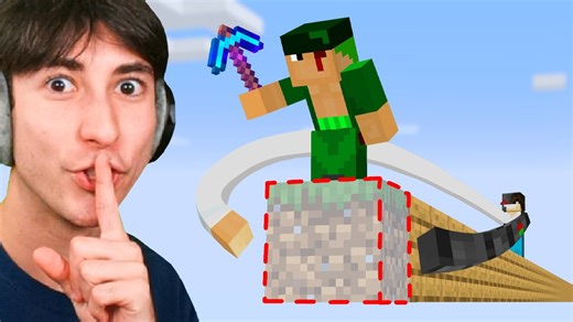 I Stole My Friend's 1 Block in Minecraft