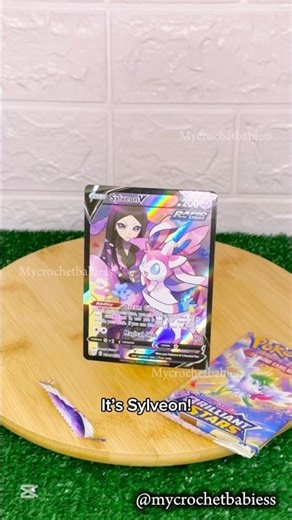 I didn’t expect this 😮! It’s Holo Sylveon! Part 2! #sylveon #pokemon @pokemon #shorts #satisfying