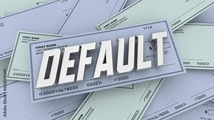 Default Non Payment Bills Checks Loan Debt Money 3d Animation