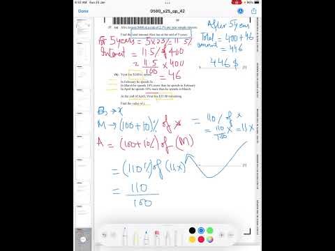 IGCSE Mathematics (extended)Past Paper 0580/42-CIE-May/June 2025 solutions of question 17(a,b)