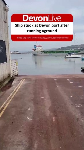Ship stuck at Devon port after running aground | Devon Live