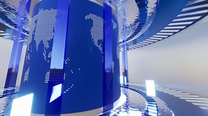 World Map background. news Studio Background for news report and breaking news on world live report