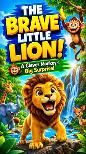 Brave Little Lion 🦁 Learns True Courage! | Kids Moral Story