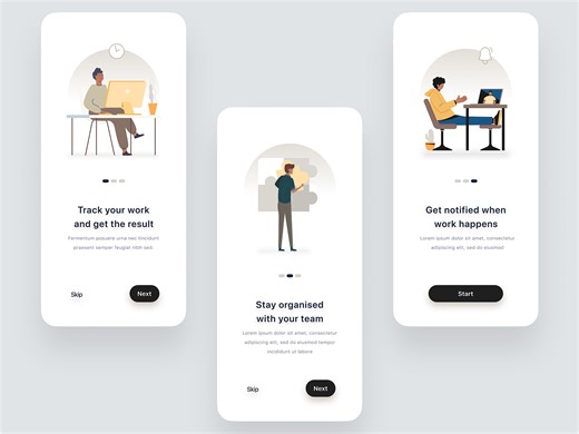 Clean Onboarding flow for a productivity app