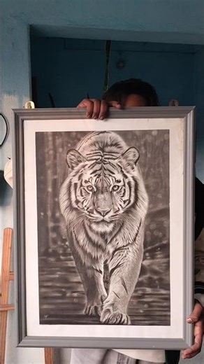 charcoal work #drawing #art #artist #tiger