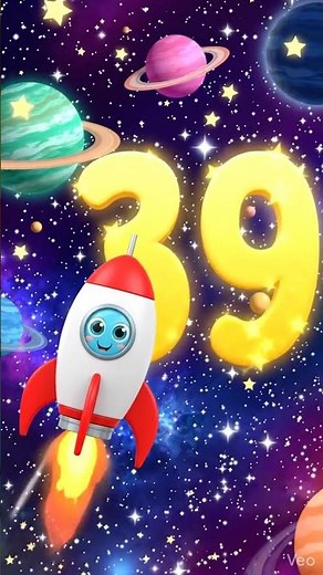 Count to 39 in SPACE 🚀 Fast Number 39 for Kids | Grow Little Kids