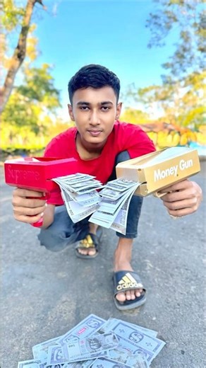 Red Money 💴 Gun And cash🤑Money Gun Playing #shorts